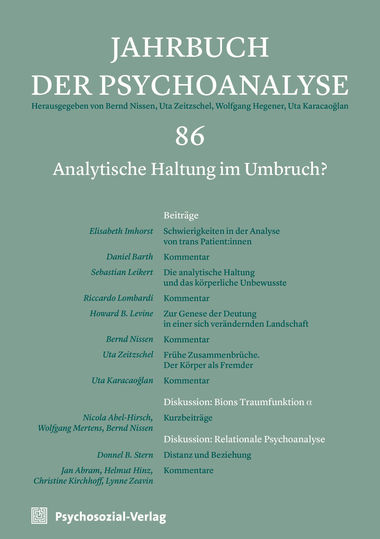 Zeitschriftencover Jahrbuch der Psychoanalyse